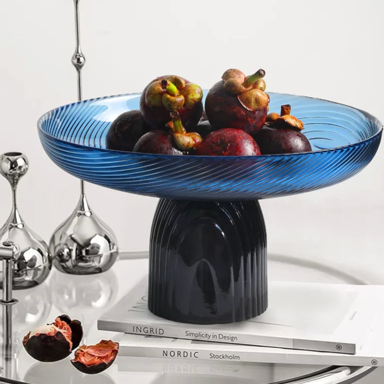 Milan Crystal Glass Fruit Bowl