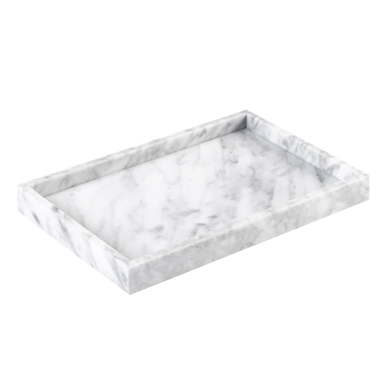 European Minimalist Marble Storage Tray Collection - White