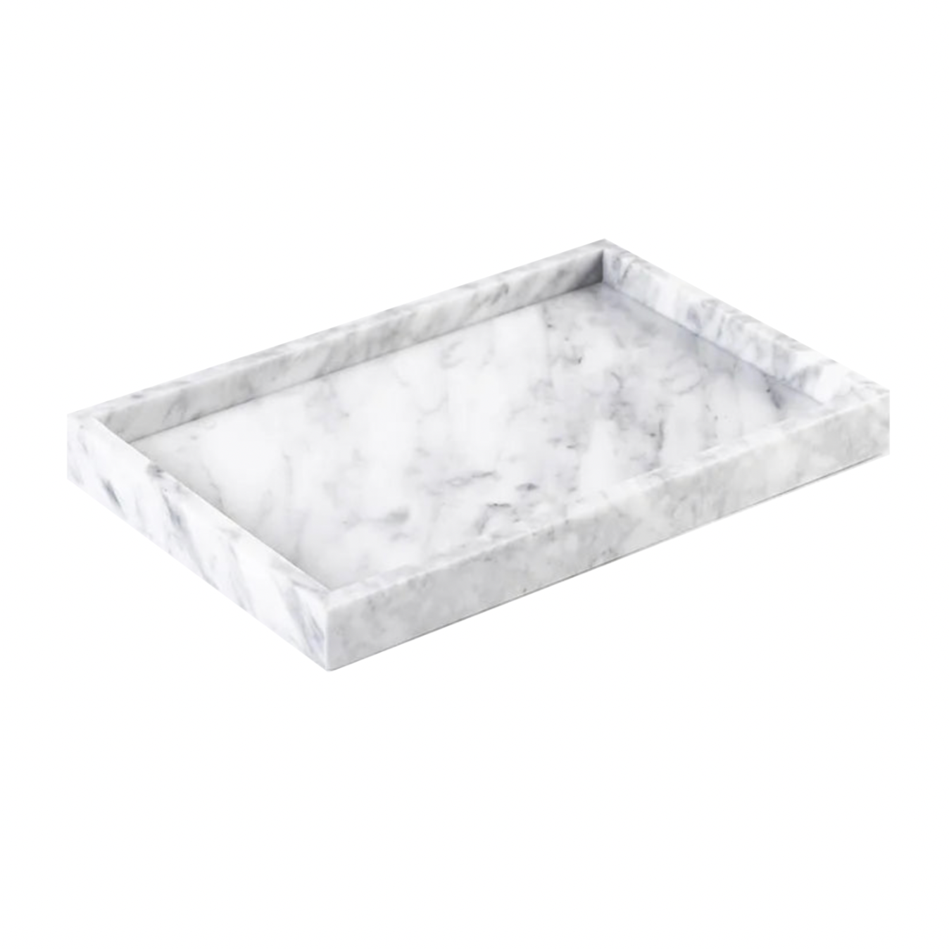 European Minimalist Marble Storage Tray Collection - White