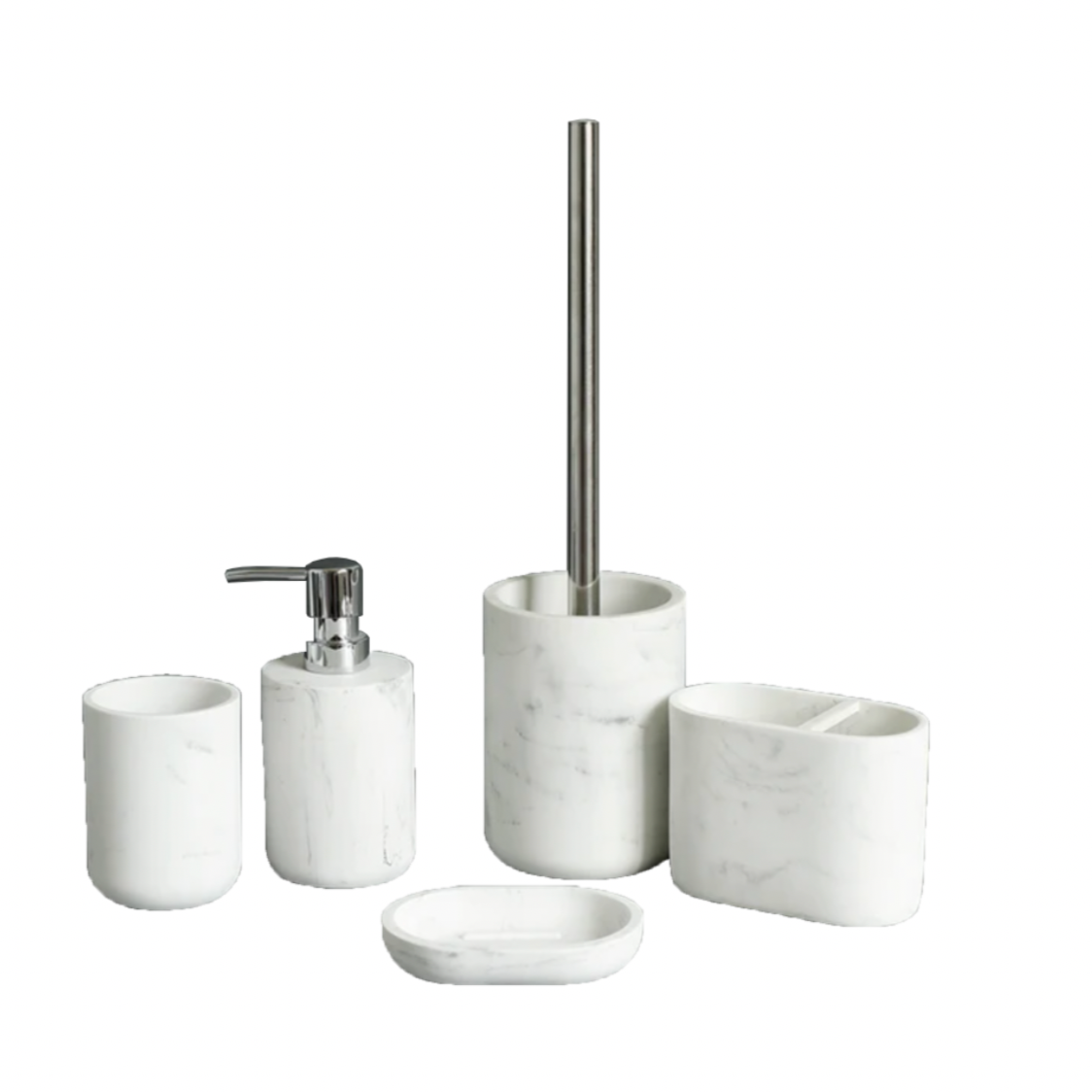 Italia White Marble Wash Accessories Collection