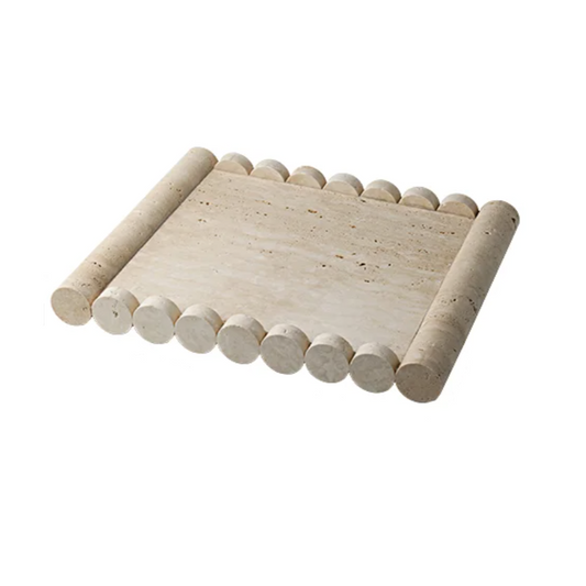 Italia Luxury Travertine Stone Letter Style Tray