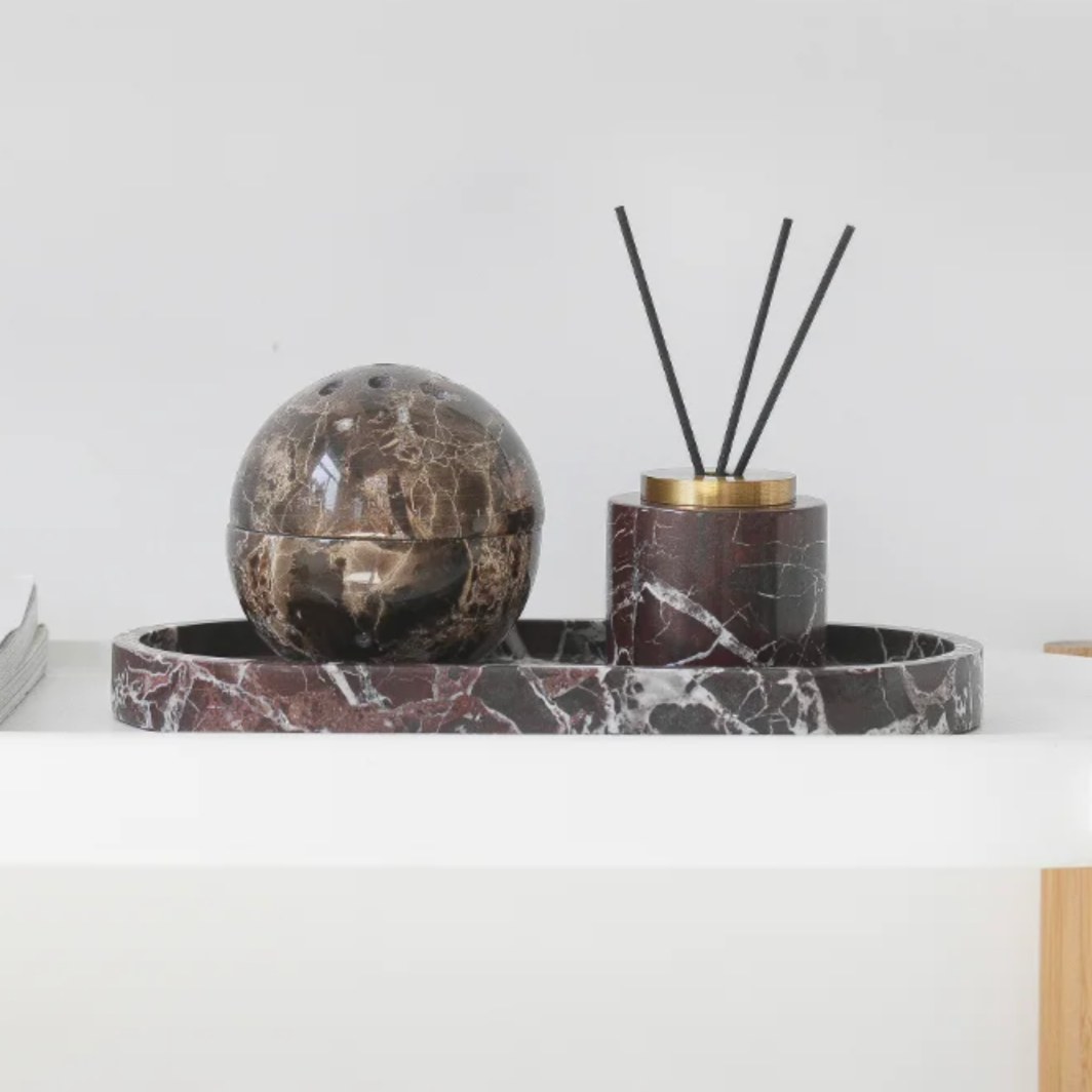 MERÏ Marble Stone Diffuser & Incense Collection - Rosa Levanto