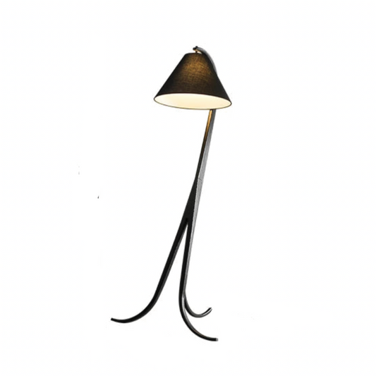 Georgina Wooden Floor Lamp - Elegant Black