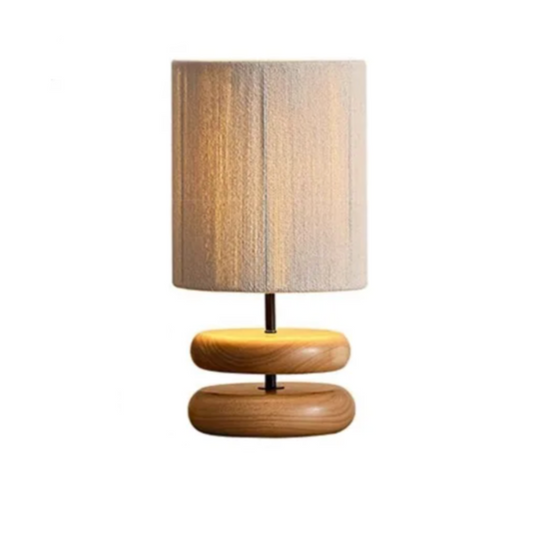 Japanese Walnut Table Lamp - Light Wood