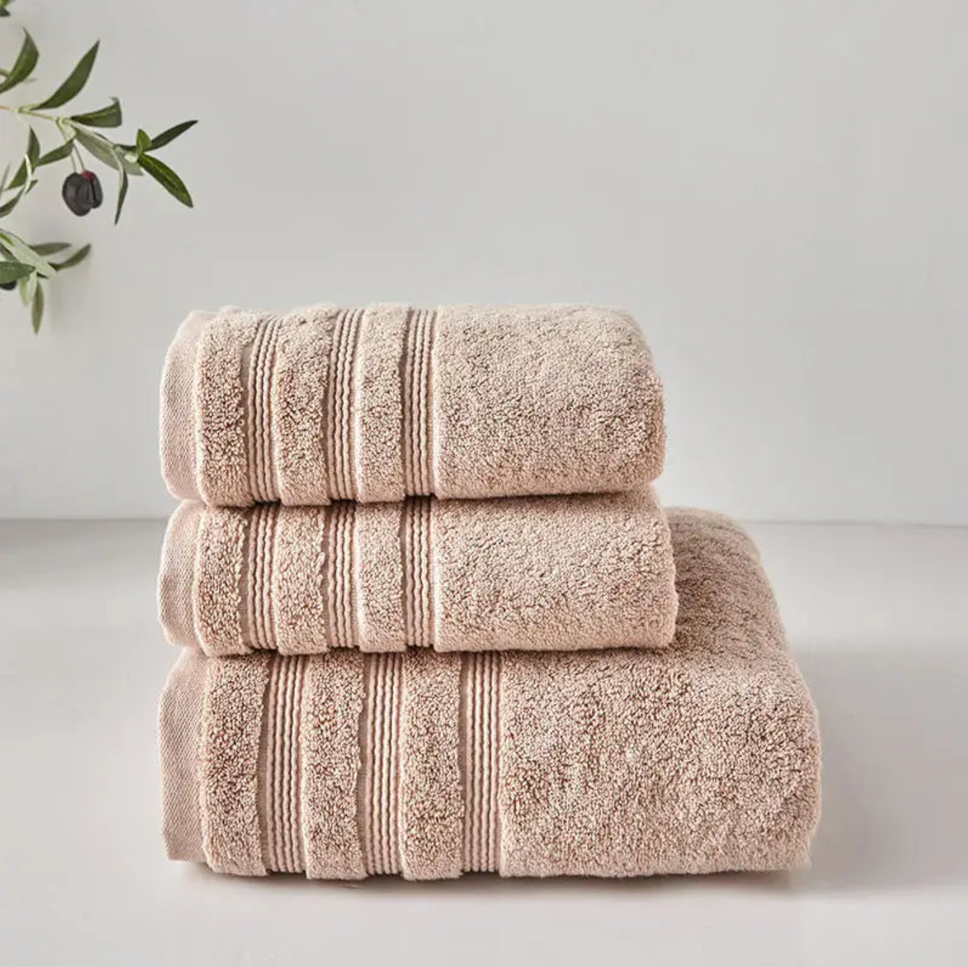 DRÖM Egyptian Cotton Bath Towel Set - Light Walnut