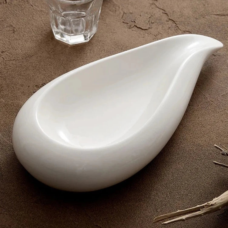 White Drop Creative Ceramic Bowl