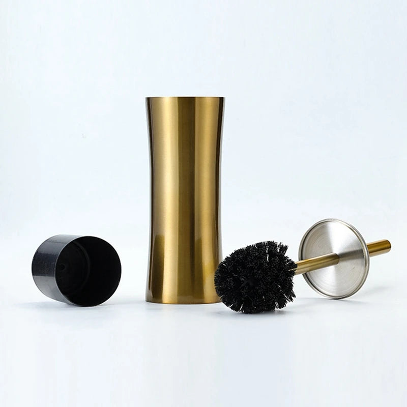 Miami Gold Brass Long Handle Toilet Brush