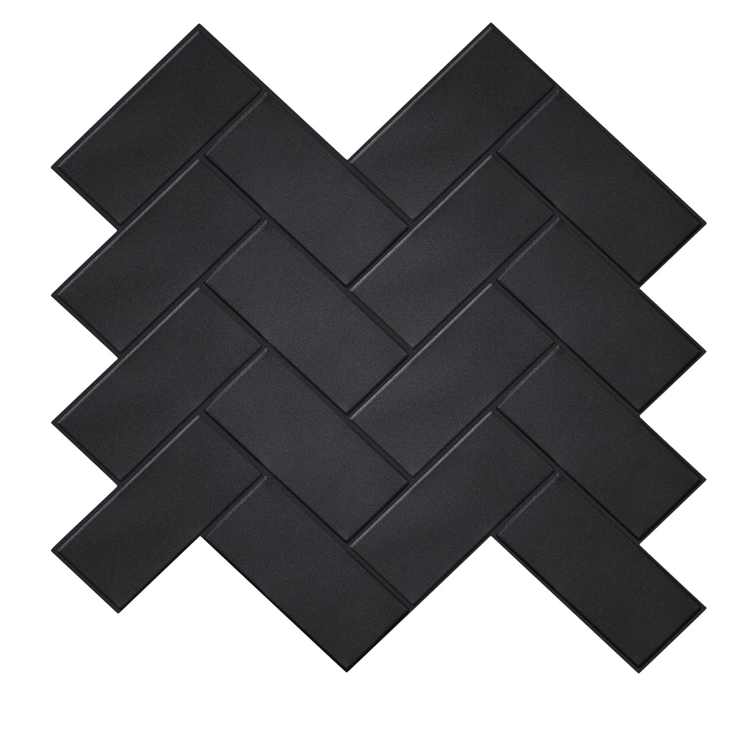 Munich Wall Tile Panels Herringbone - Black