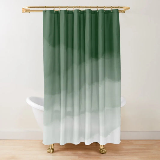 MIMOSA Ombré Waterproof Shower Curtain - Green