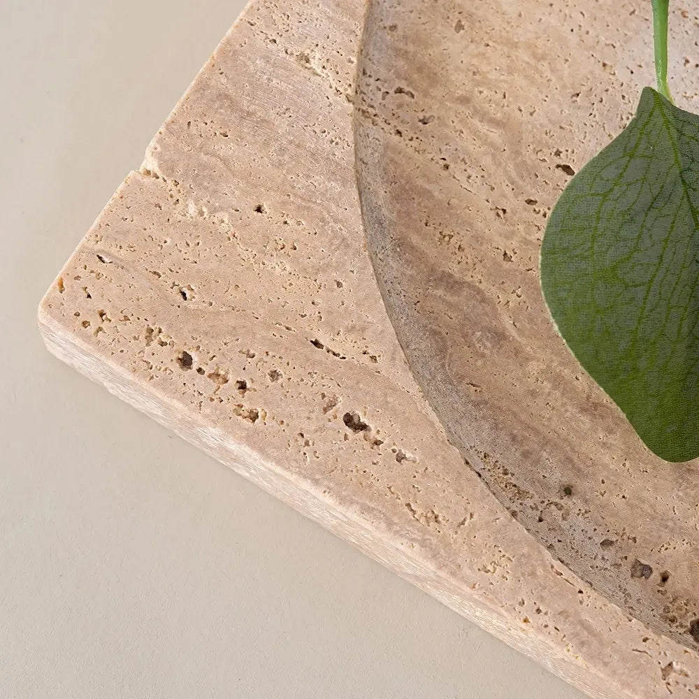 Crete Travertine Stone Tray Plate