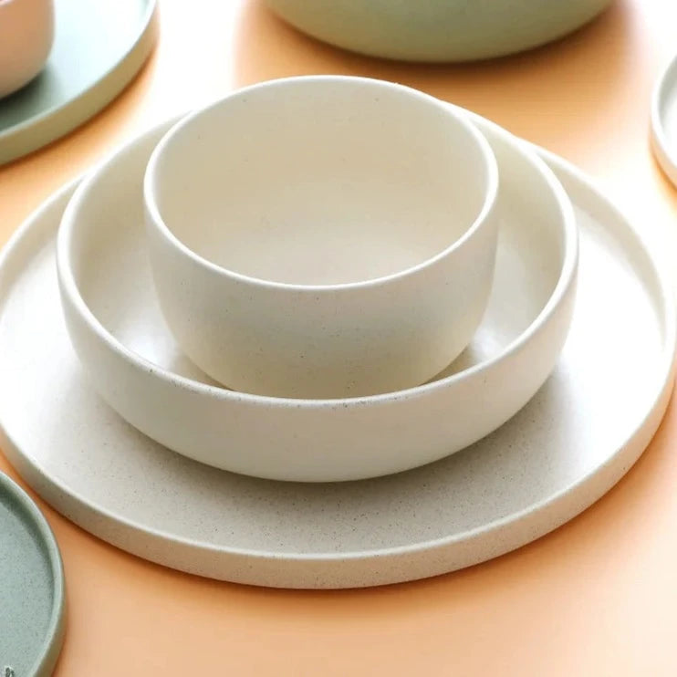 Japanese Ceramic Minimal Dinnerware - Beige