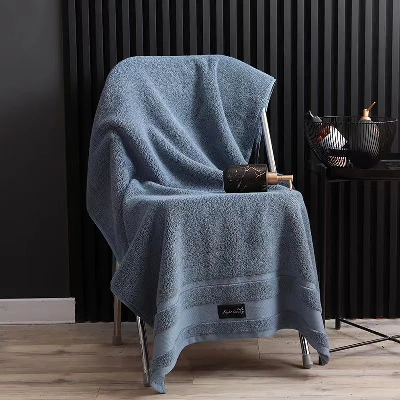 Scandinavian Light Luxury Cotton Bath Towel - Grey Cloud