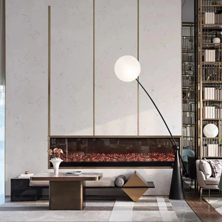 Opal Arc Floor Lamp