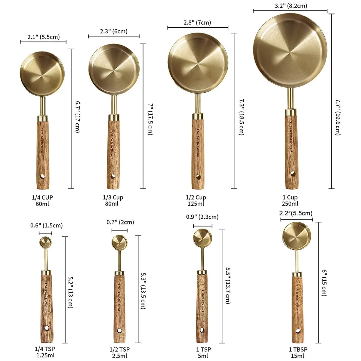 MADERA Measuring Cups and Spoon Set