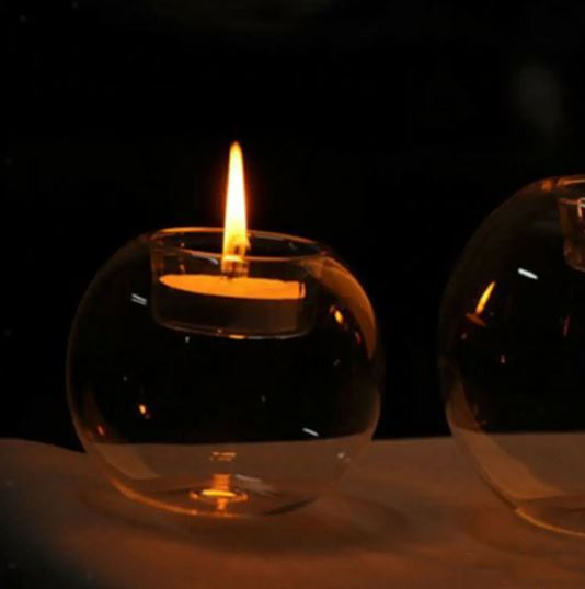 Crystal Ball Glass Light Candle Holder