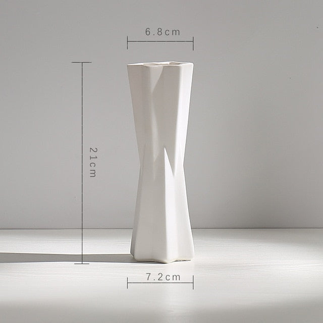 Kyathos White Ceramic Vases