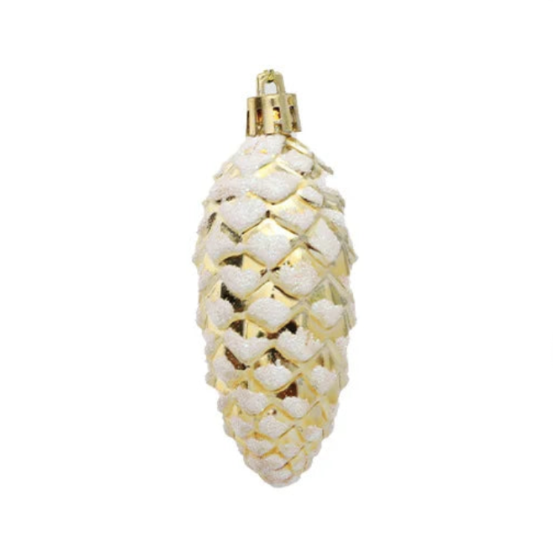 Hanging Christmas Tree Pine Cone Set - Gold