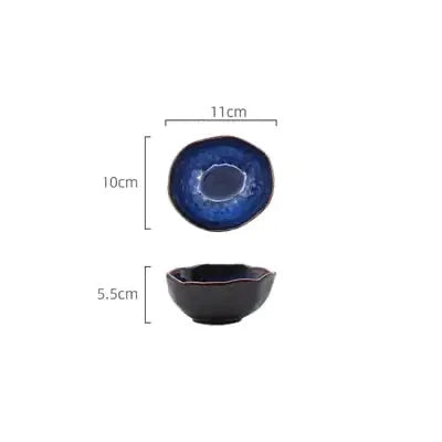 French Cat Eye Blue Bowl