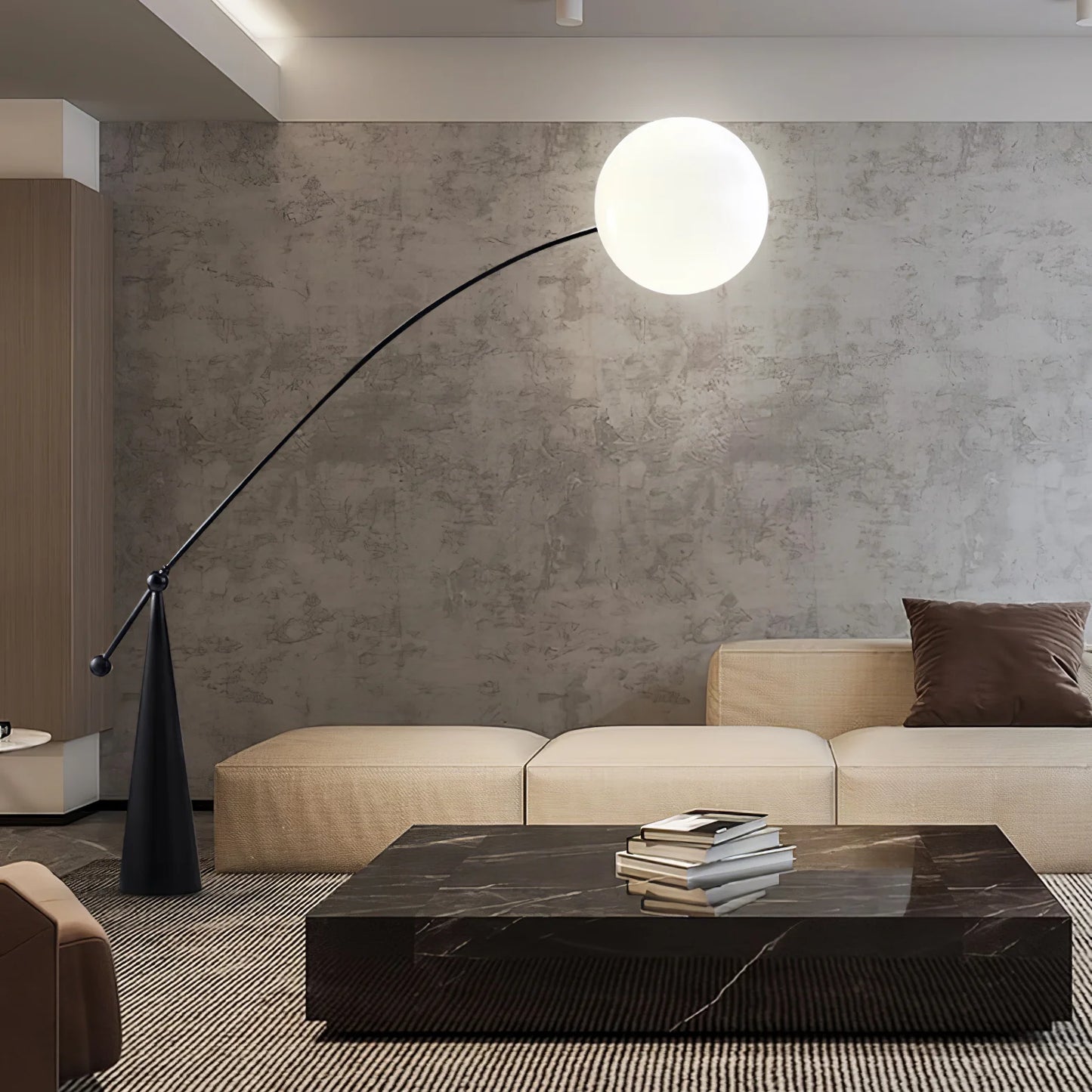 Opal Arc Floor Lamp