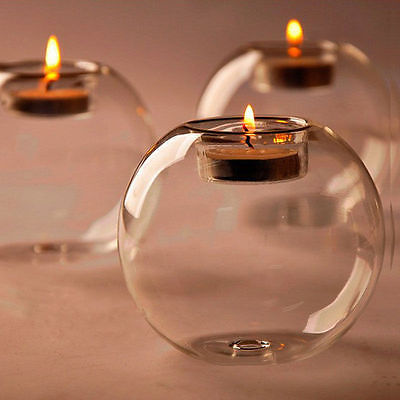 Crystal Ball Glass Light Candle Holder