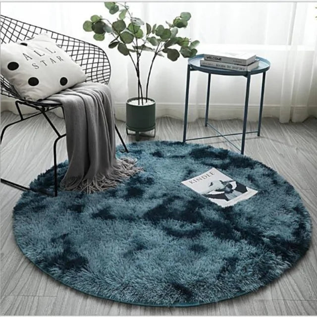 Contaré Matari Round Rug - Dark Blue