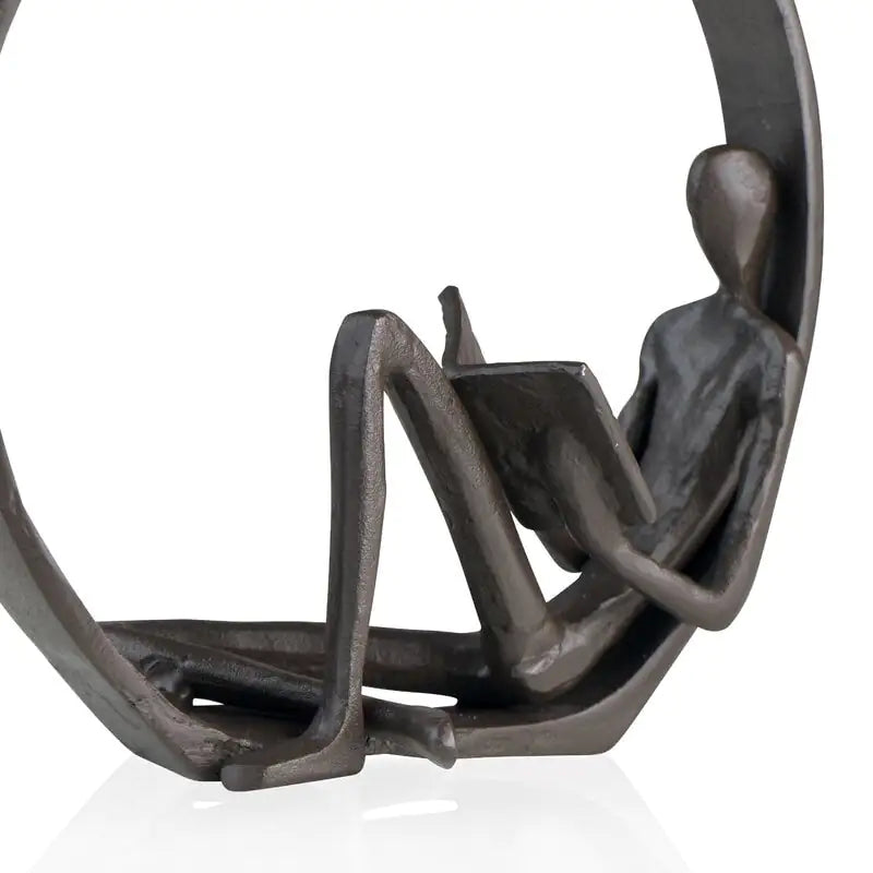 Serén Iron Reader Sculpture