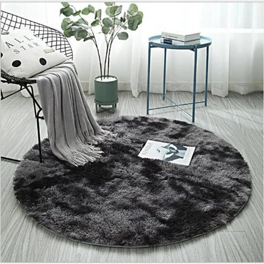 Contaré Matari Round Rug - Dark Grey